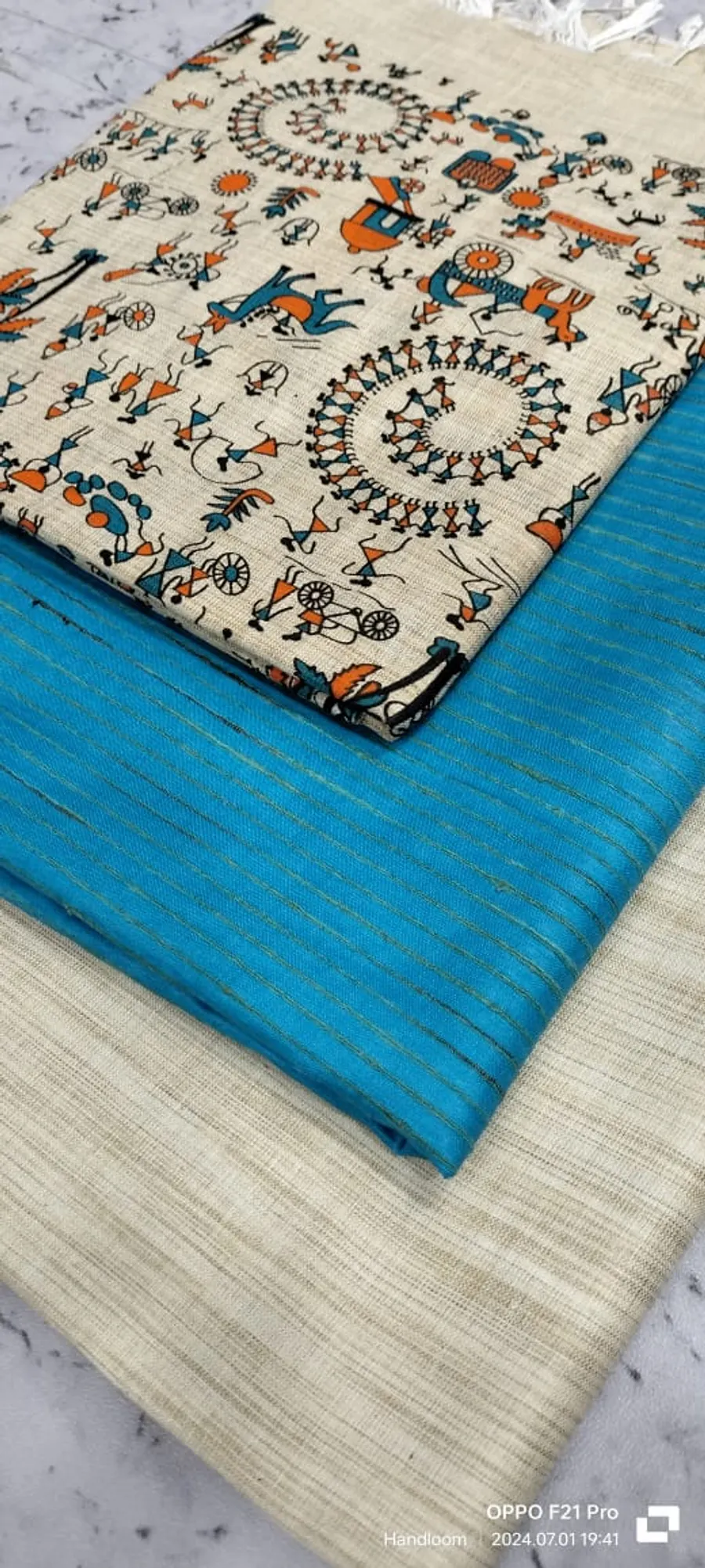 Heritage Screen Print on Pure Dupion Silk